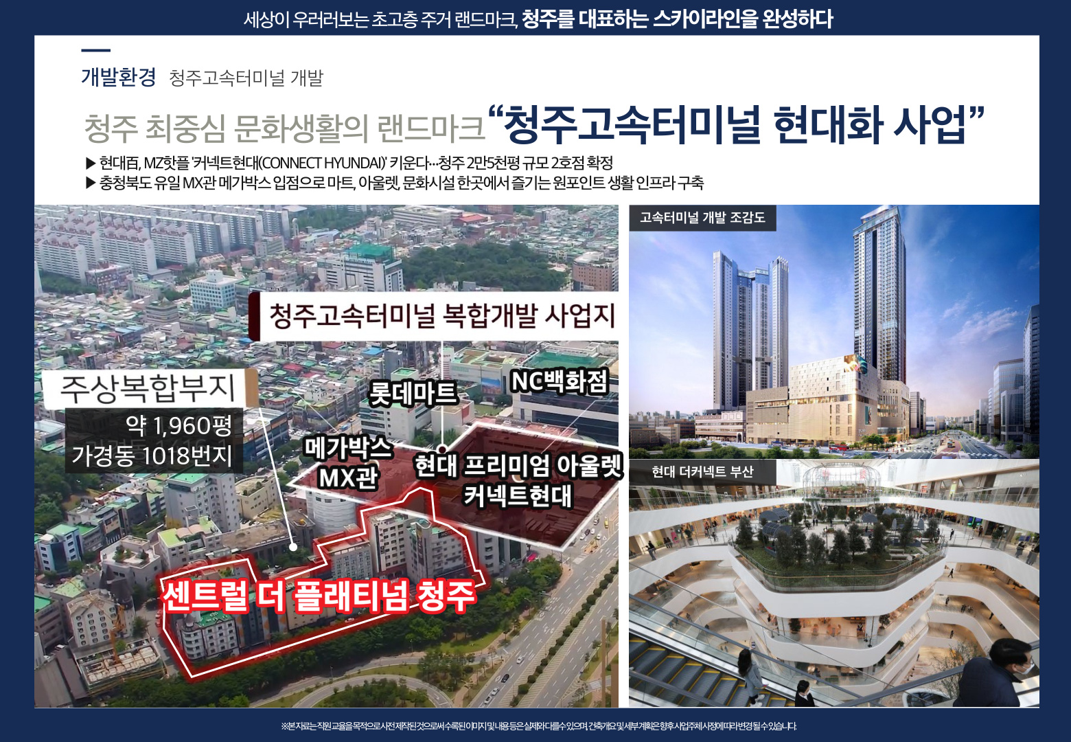 청주고속터미널 복합개발 사업 - 커넥트현대 아울렛, 메가박스MX관, NC백화점